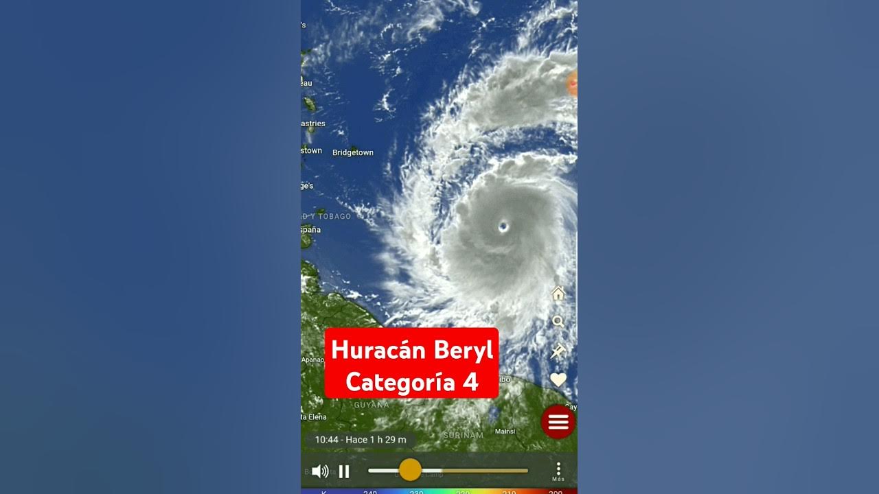 Huracán Beryl Categoría 4 #weather #noticias #meteorologia #short # ...