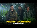Night Camping in Heavy Rain | Cooking, Fire &amp; Wild Adventure