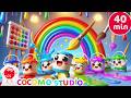 Learn Red Blue Yellow and Green 🌈🔴 | 40 Min Fun Educational Videos for Preschoolers
