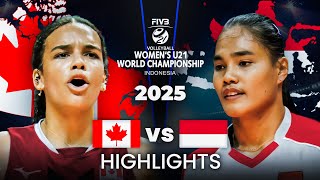 Indonesia 🇮🇩 vs Canada 🇨🇦 | Highlights | Women's U21 World Champs 2025