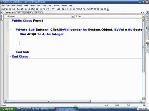 VisualBasic NET 2008 Ders 34   Dizi Değişkenin Eleman Özellikleri  4   Mozilla Firefox