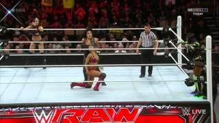 Wwe Raw 03 14 16 Brie Bella & Alicia Fox Vs Naomi & T Lana Entrance