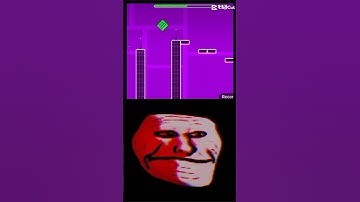 Troll face - Geometry dash Hard (#SHORTS #CAPCUT #TROLLFACE)