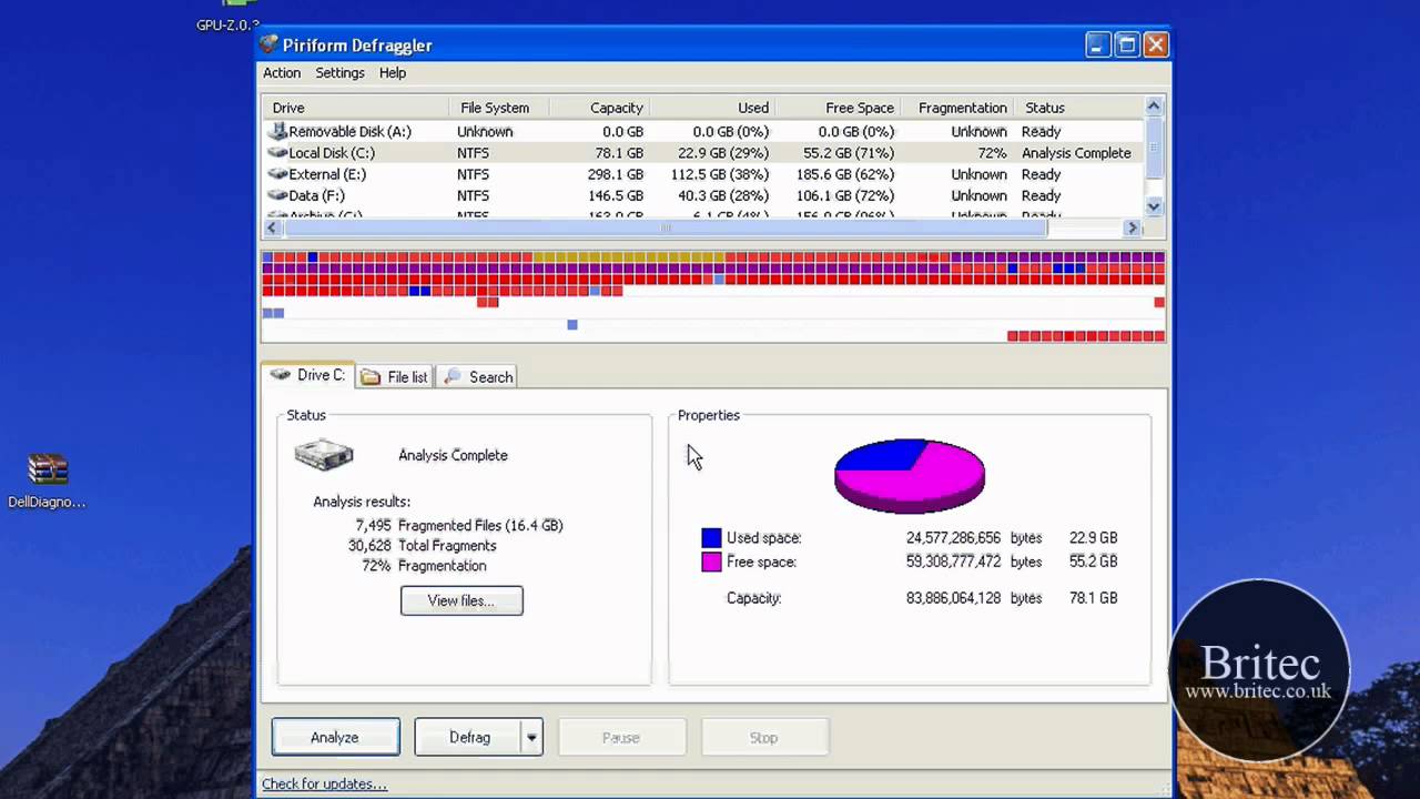 Defragment only Selected Files \u0026 Folder Using Freeware Defraggler by Britec