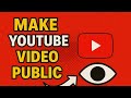 How To Make a YouTube Video Public