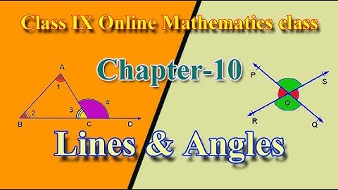 Class IX Mathematics Online Class ||Excercise-10 Lines and Angles - Question 1-19 chawhna