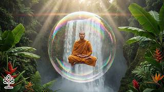 Meditating Monk Relaxing Music 1 Hour | Waterfall Ambience