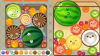 Watermelon Game vs Merge Candy Can ASMR (Suika Game Fruits 2048) screenshot 4