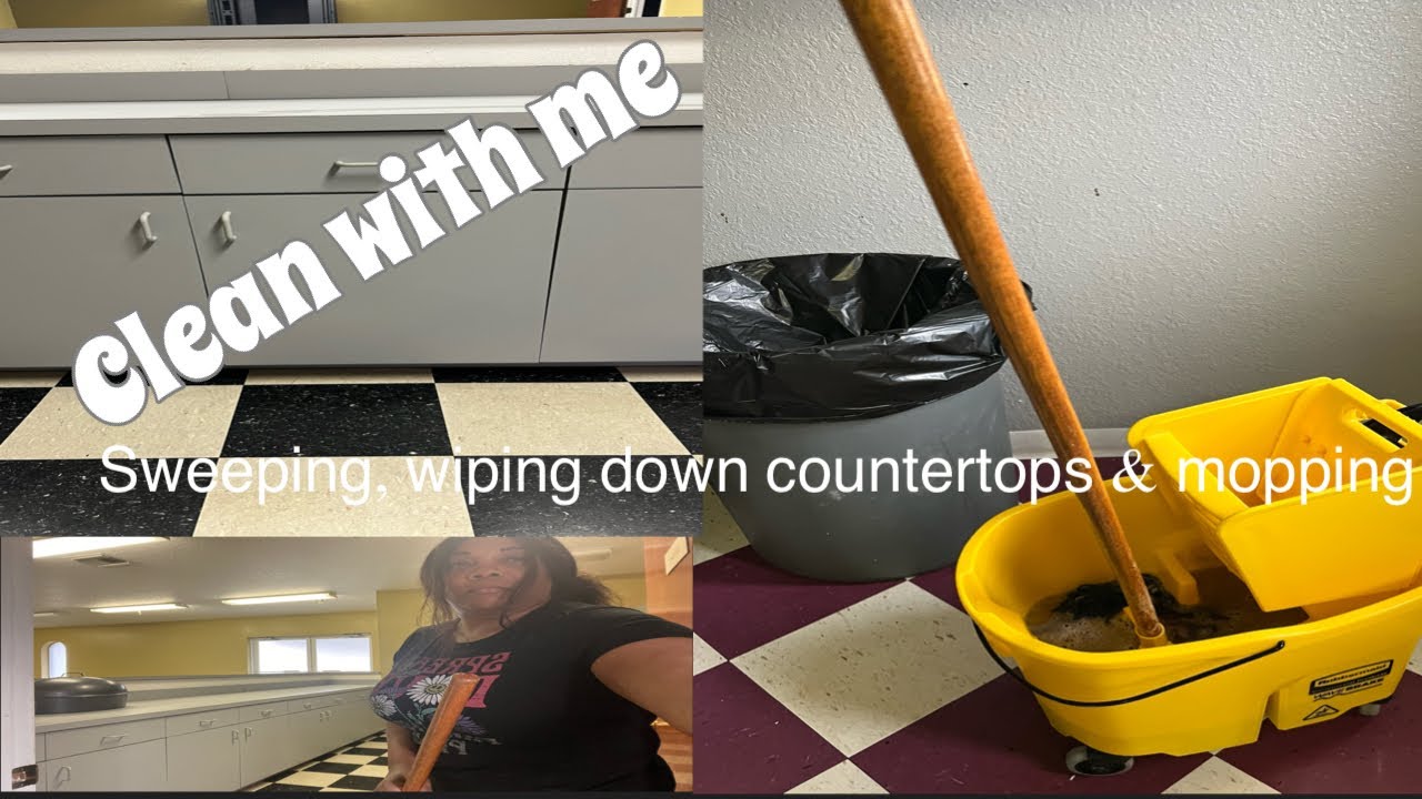 Cleaning the Kitchen Sweeping, Mopping & Wiping down countertops. 