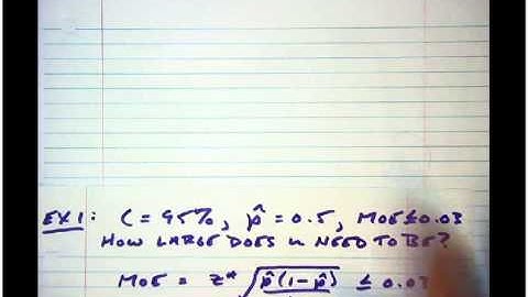 Video MOE and Sample Size