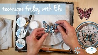 Silk Microfine Glitter & Butterfly 1 | Technique Friday with Els