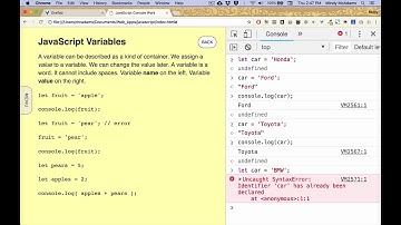js02 JavaScript Variables