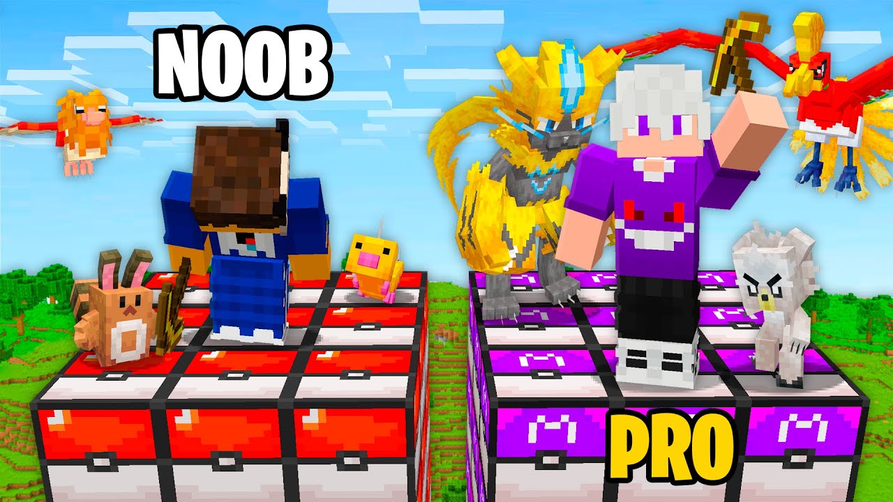 TORRE de LUCKY BLOCKS - Noob Vs Pro No Minecraft Cobblemon!