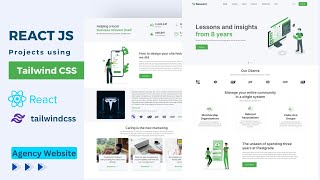 react js project using tailwind css | build a react agency website