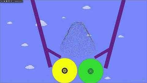 Shredder vs objects in algodoo.