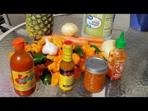 How to make hot sauce from fresh peppers at home. DIY Hot Sauce tutorial.