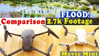 Mavic Mini 2.7k Video vs Mavic Pro 💧⛳ Before &amp; After Flood Comparison with manual settings