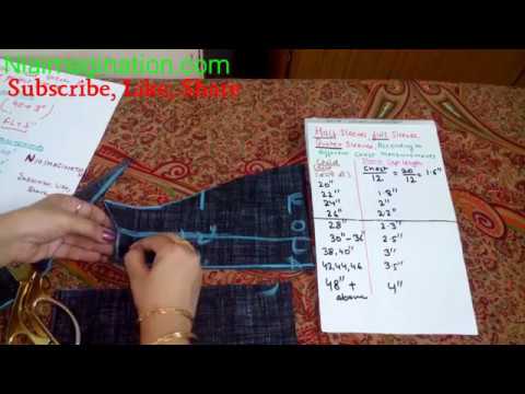 बाजू सभी Size के अनुसार सिलने का आसान तरीका | Cut & Sew Sleeves Easy
