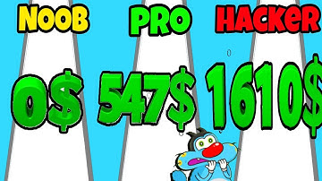 NOOB vs PRO vs HACKER In Digit Shooter Game | With Oggy, Jack, Shinchan And Chop Game