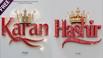 How To Create Trending 3d Name Dp With Stylish Gont And Golden Crown Ai Image | Bing Ai #meta #new