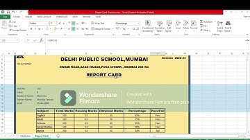 Automatic Report Card in Excel | Student Result Card in Excel