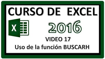 ☑ Usar función BUSCARH en excel - Curso Excel 2016 Básico