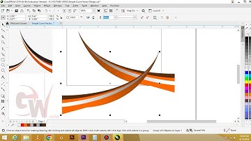 Simple Curve Vector Design | Coreldraw Tutorials