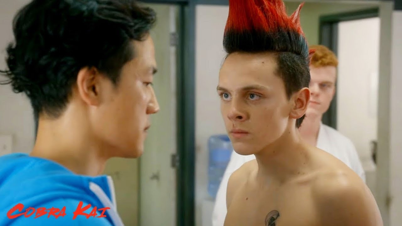 Cobra Kai season 3Hawk Beats up his old bullies YouTube