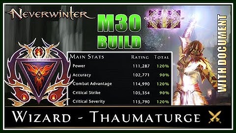 Neverwinter - M30 Wizard Thaumaturge Endgame Build with Max Damage Stats! - Pirates