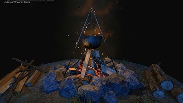 Realistic Bonfire Type # 2 Campfire ON
