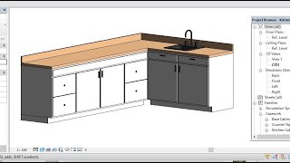 Day 26 How to Model an L Shaped Kitchen Cabinet in Revit