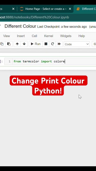 Change Print Colour in Python! #shorts #python #programming # ...
