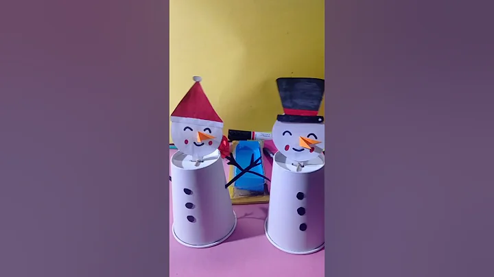 Winter Snowman ☃️ Craft Happy Christmas 🎅 #snowman #craft #christmas