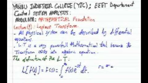 control system lecture 1 1 Laplace Transform‬   YouTube