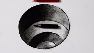 Como desenhar um buraco  3D - Ilusão de ótica - Atevaldo Novais