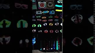 Electroluminescent Audio Response Light up 3.5mm to 3.5mm Auxiliary Stereo Audio Cable, Red Sound Active Party Events LED Lighting Mask 1