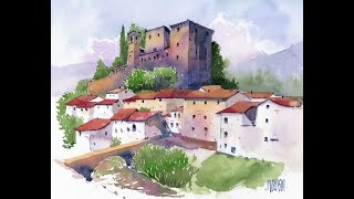 Tuscany Watercolour tutorial