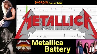Battery - Metallica - Guitar + Bass TABS Lesson
