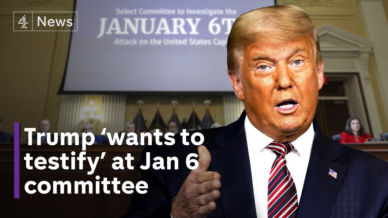 Donald Trump has announced that he wants to testify before the commission on January 6