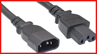 Cablelera AC Extension Power Cord IEC320 C14 to IEC320 C15 14 AWG 15A 250V ZWACDEAE-03