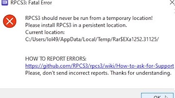 RPCS3 should never be run from a temporary location the easiest fix guide
