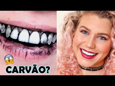 Clareamento dental caseiro com carvao