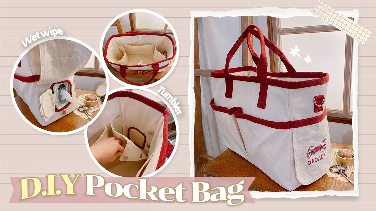 (DIY) Pocket Bag｜캔버스 텀블러 백,  기저귀 가방 만들기 ｜How to make a  Pocket Bag
