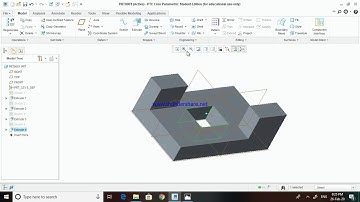 CREO  3D design, use Extude & Extude cut command