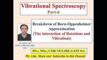 Breakdown of Born-Oppenheimer Approximation (English), Vibrational Spectroscopy Part-6