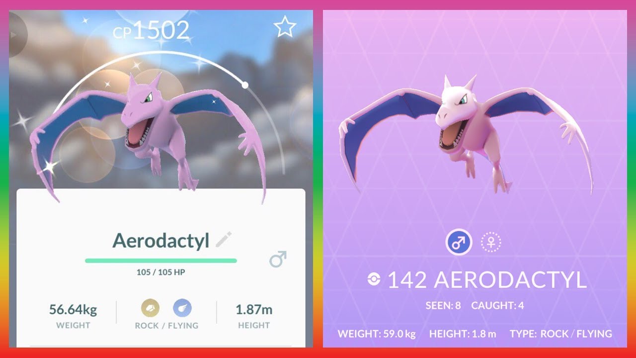 Image result for shiny aerodactyle in pokemon go
