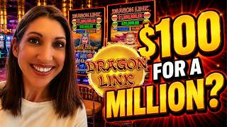 I tried my luck on the Million Dollar Dragon Link slot machines... 👀 😮 🍀 #slv