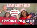 HOW I STUDIED FOR THE MCAT AND IMPROVED MY SCORE 12 POINTS + MISTAKES I MADE FOR YOU TO AVOID!!!