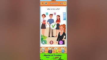 Braindom Riddle 2021 Updated Level 41 who is his wife Walkthrough