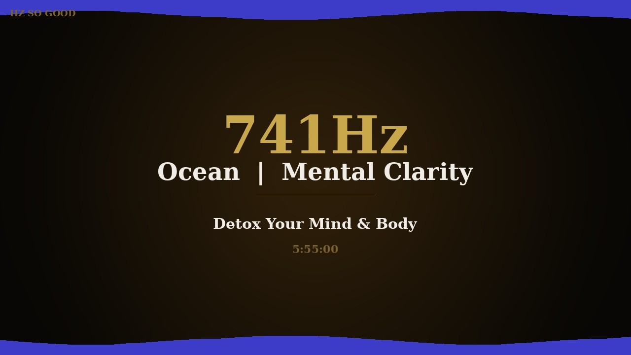 741Hz Ocean | Black Screen | Solfeggio Frequency | Sleep & Meditation | Hz So Good